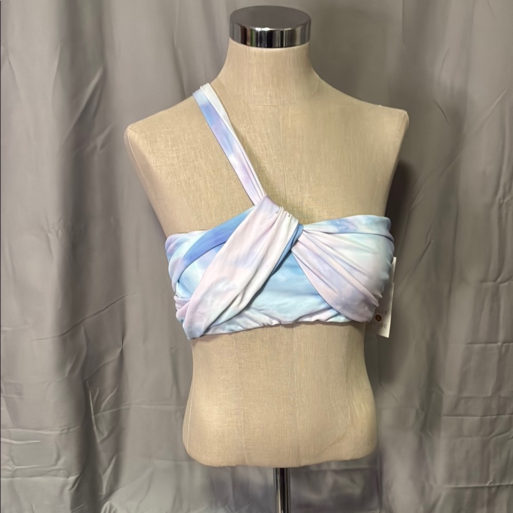 Shade & Shore Blue and Purple Bikini Top
